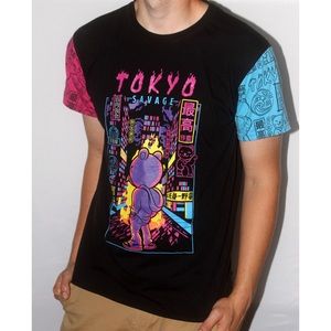 Toyko Savage Shirt-Fresh Laundry-Crew Neck Graphic Tee-Large-Short Sleeve